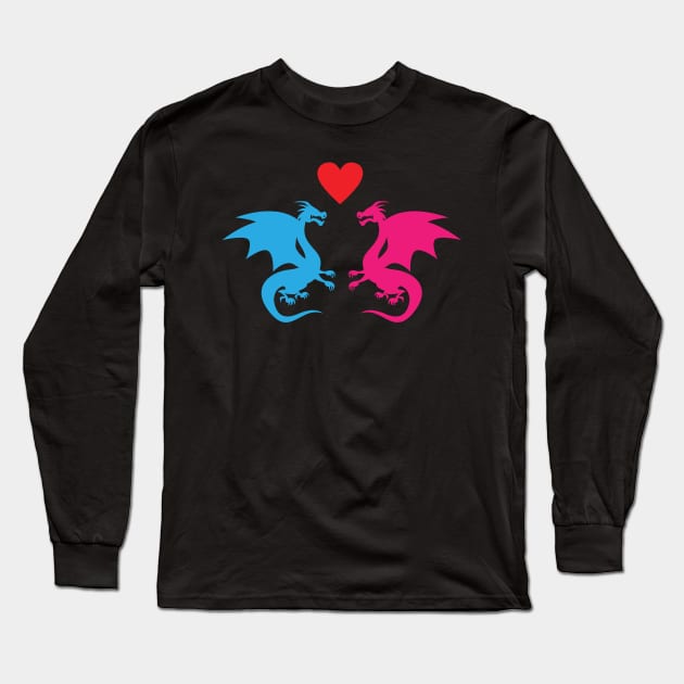 Dragon dragon motif lovers dragon partner design Long Sleeve T-Shirt by SpruchBastler